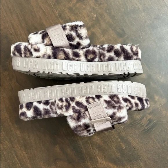 UGG - Furry Slides - leopard print - Picture 7 of 9